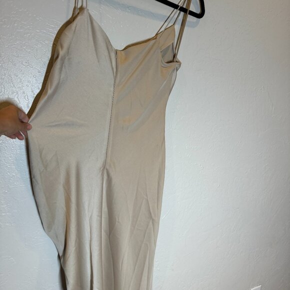 BHLDN Jennings Ruched Maxi Dress Size 14‎ NEW WITH TAG champagne - Picture 7 of 9
